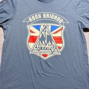 Def Leppard "Rock Brigade" 2022 The Stadium Tour Blue T-Shirt Size XL